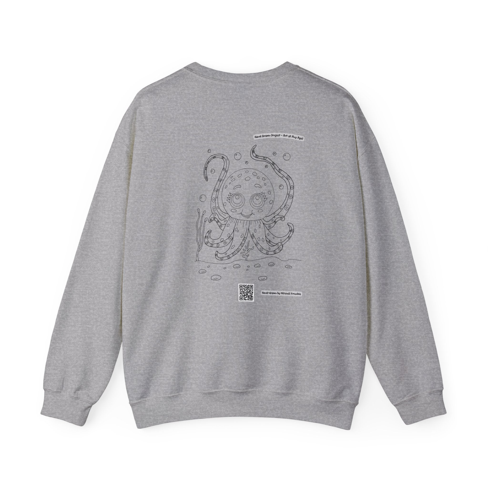 Octopus – Hand-Drawn Coloring Book Sweatshirt