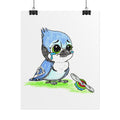 Blue Jay Lost His Airplane | Lost & Found Critters | Hand Drawn Bird Art Print