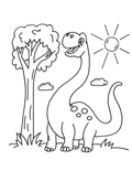 Free Brontosaurus Coloring Page | Printable PDF