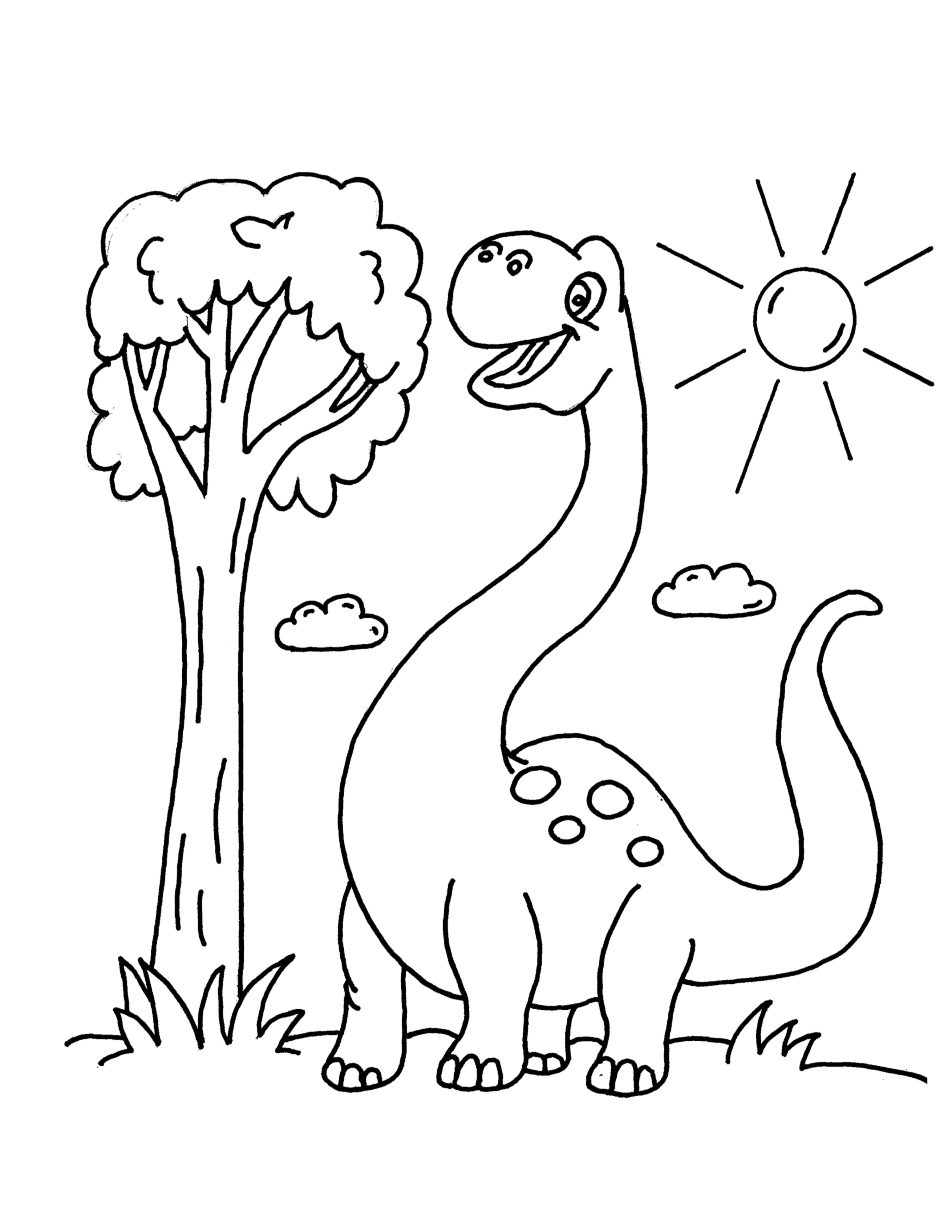 Free Brontosaurus Coloring Page | Printable PDF