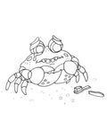 Free Crab Coloring Page | Printable PDF for Kids