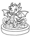 Digital Free Dragon #2 Coloring Page | Printable PDF