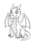 Free Dragon Looking Up Coloring Page | Printable PDF for Kids