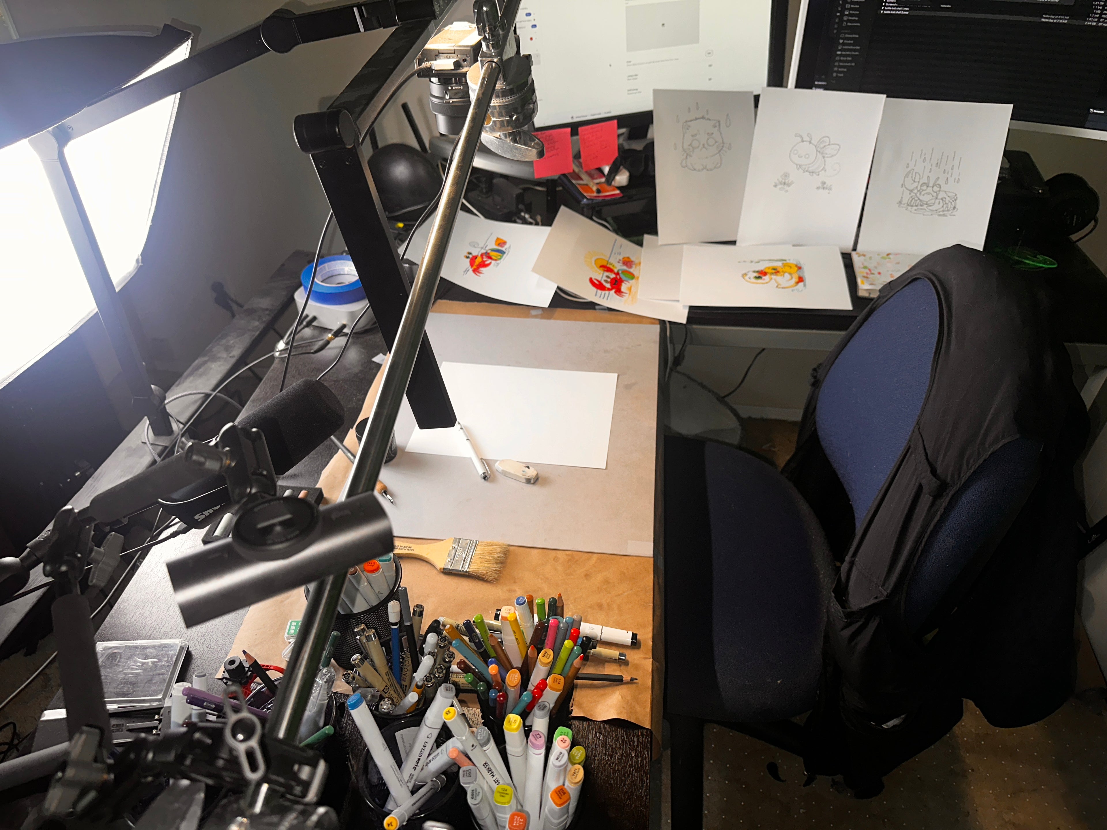 Sad Mouse Lost His Candle Art Print | Lost & Found Critter Wall Decor