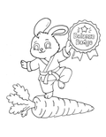 Free Benny the Balance Bunny Coloring Page | Brave Little Movers