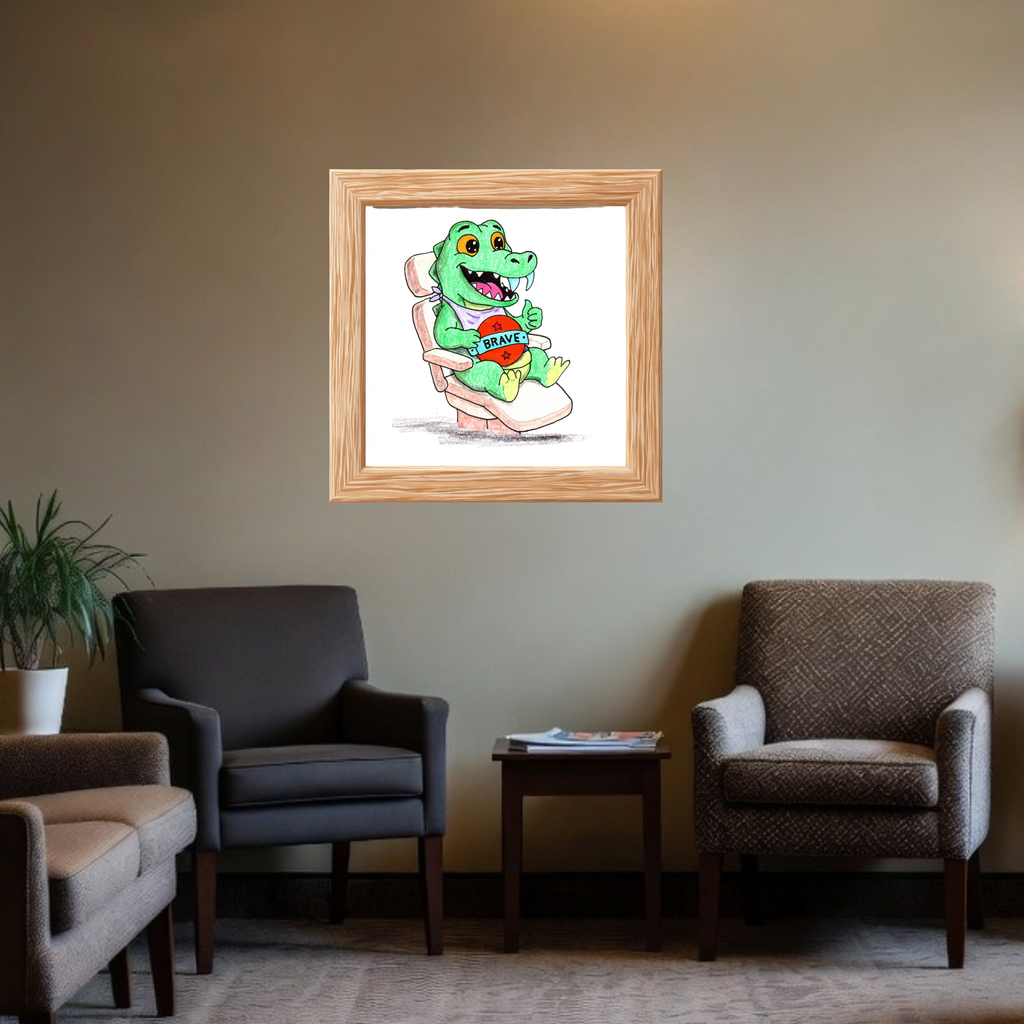 Amy at the Dentist Print | Brave Little Critters Wall Art