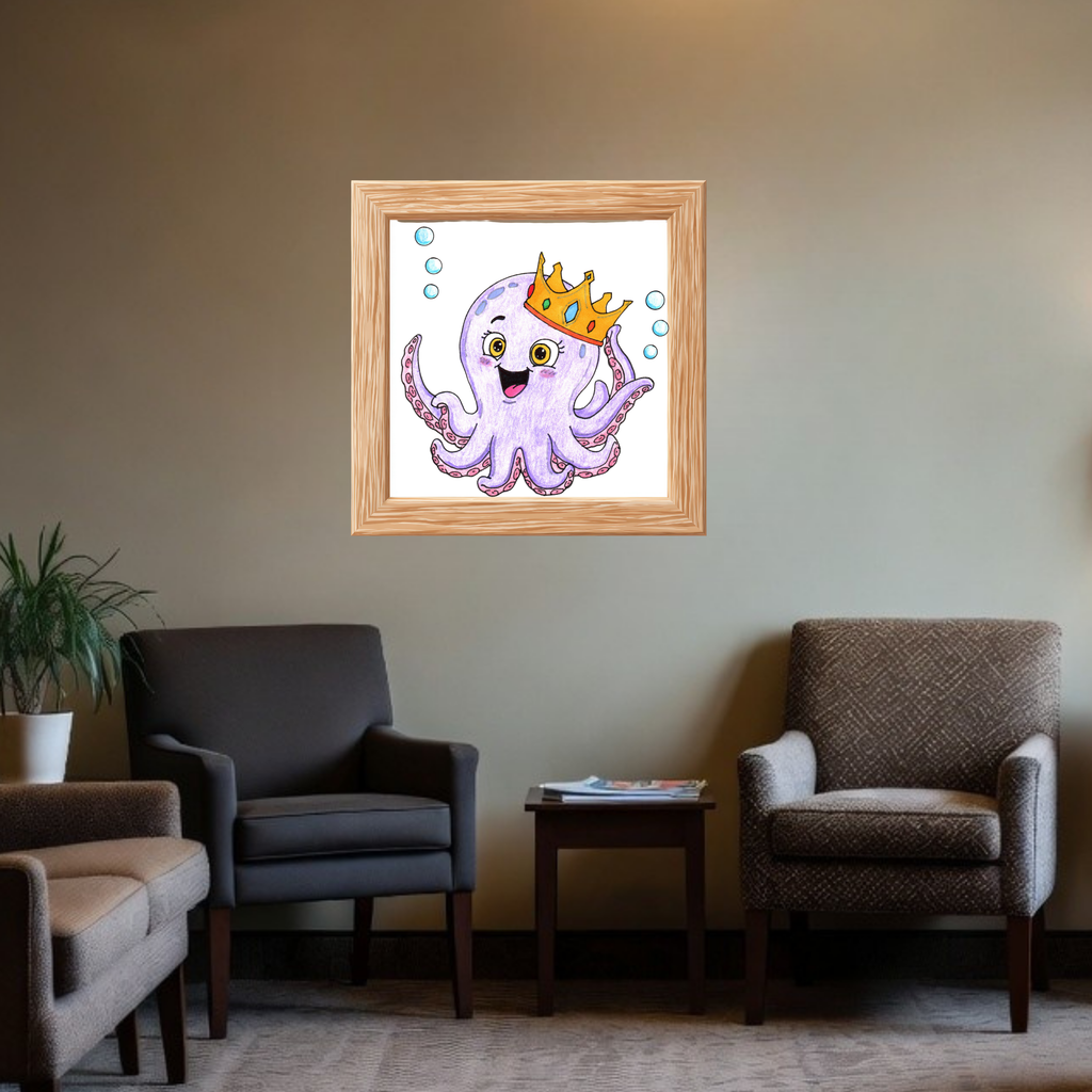 Happy Octopus Got Her Crown Back | Lost & Found Critters Octopus Print