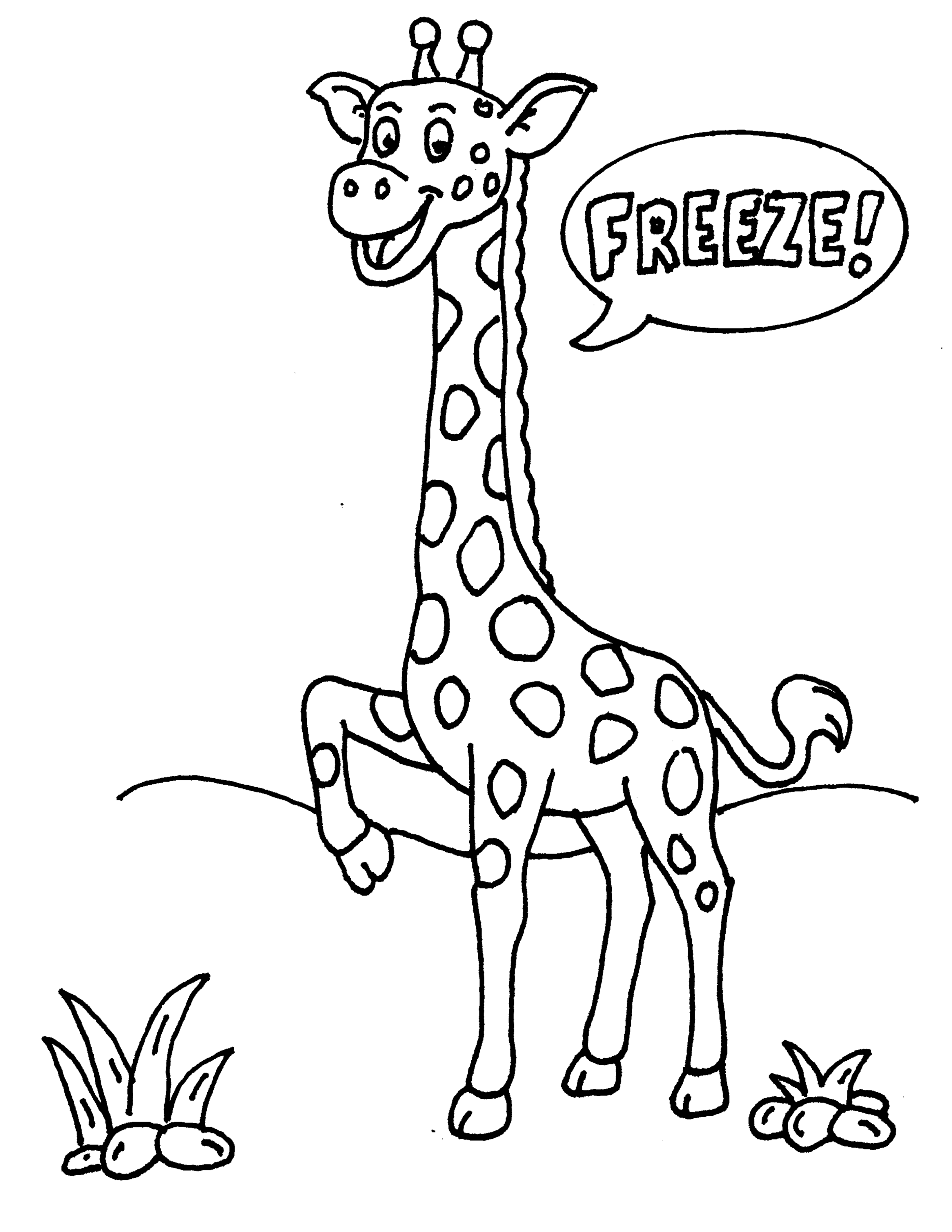 Free Jerry the Freeze Giraffe Coloring Page | Brave Little Movers