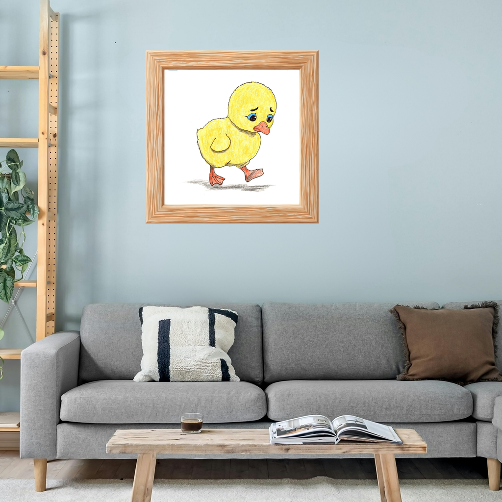 Cute Gosling Nursery Print, Baby Goose Wall Art,