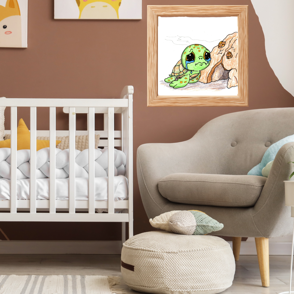 Sea Turtle Lost Her Best Friend | Hand Drawn Ocean Animal Print