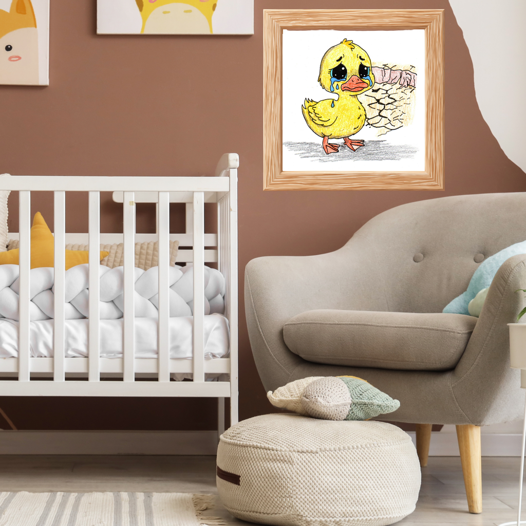 Duck Lost Her Pond Print, Sad Duck Wall Art, Hand Drawn Duck Print