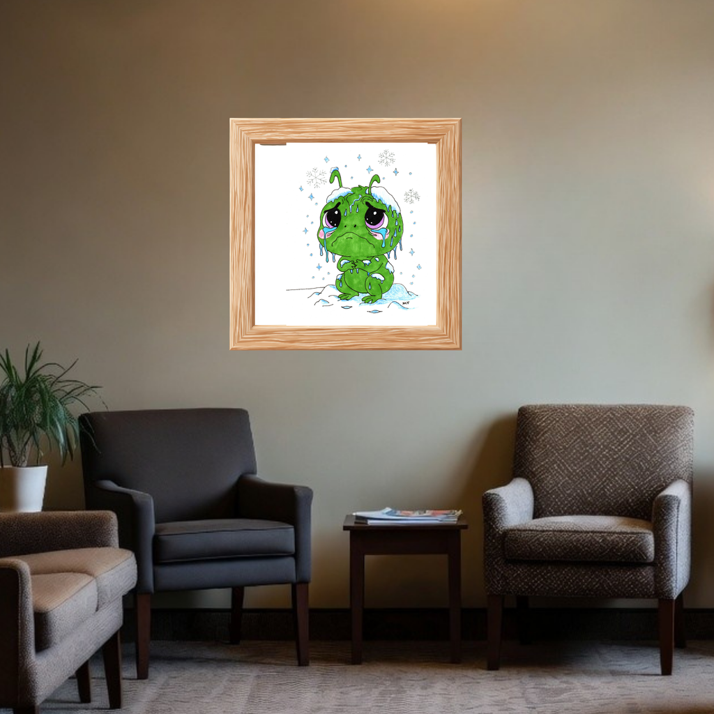 Bob the Snow Bug Wall Art | Sad Cute Bug Print