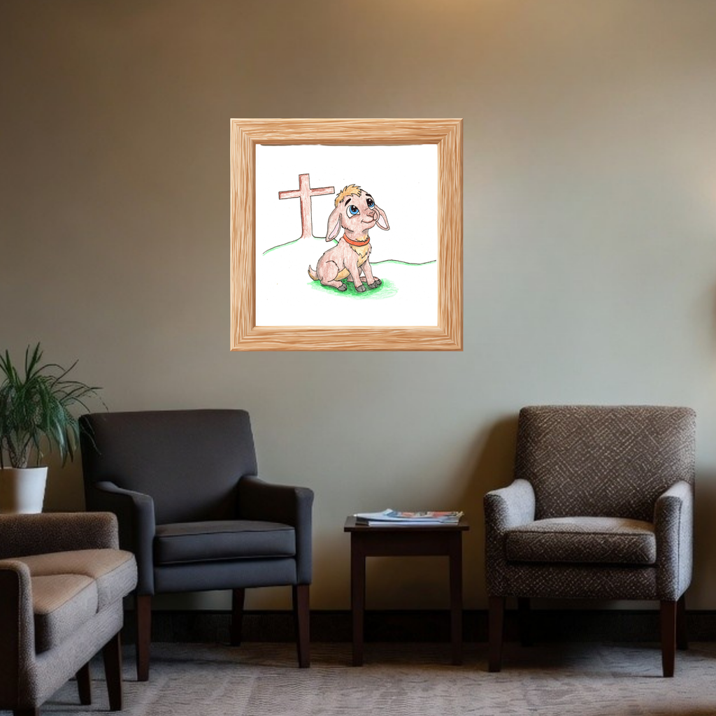 Amazing Grace Lamb Wall Art | Christian Nursery Decor | Bible Animal Print