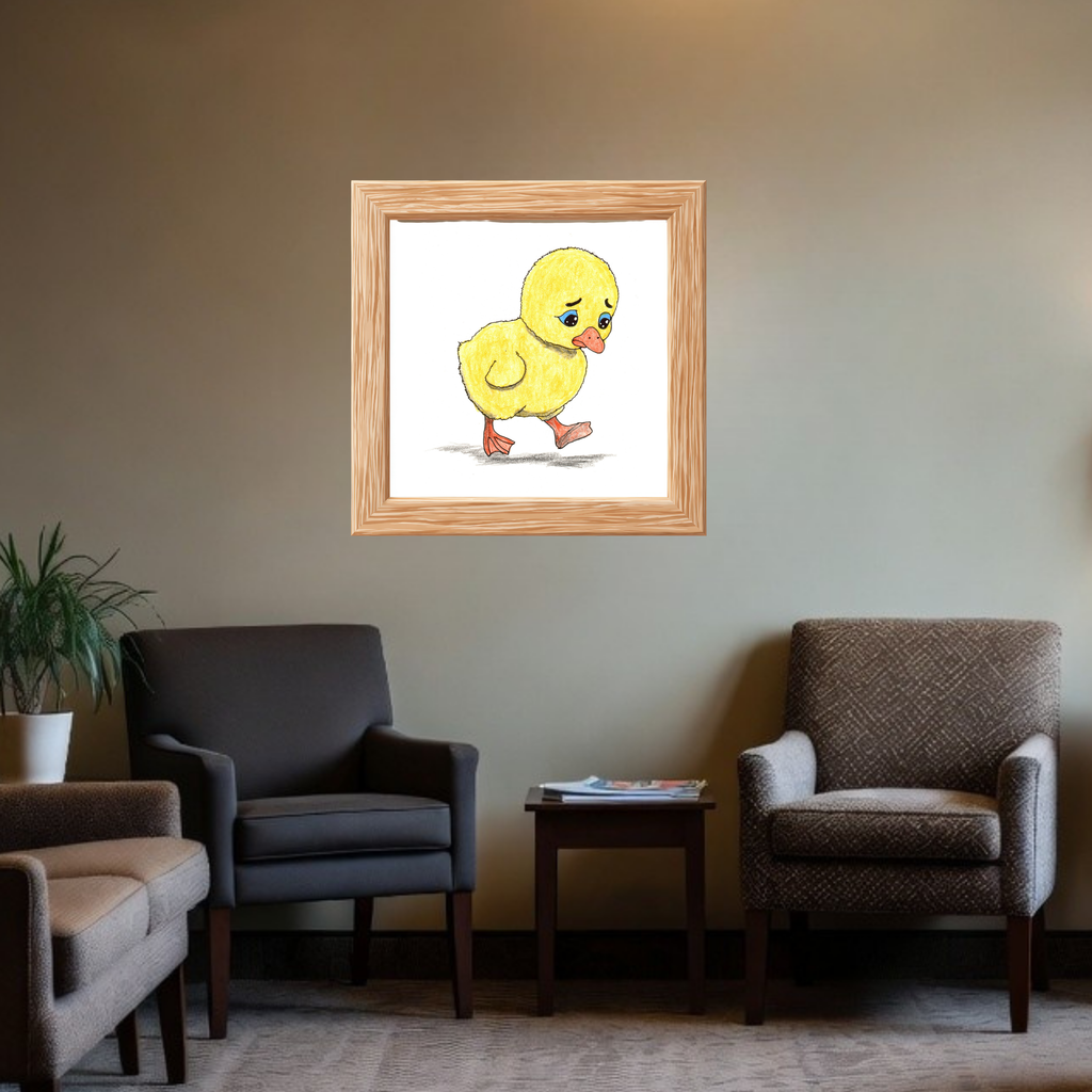 Cute Gosling Nursery Print, Baby Goose Wall Art,