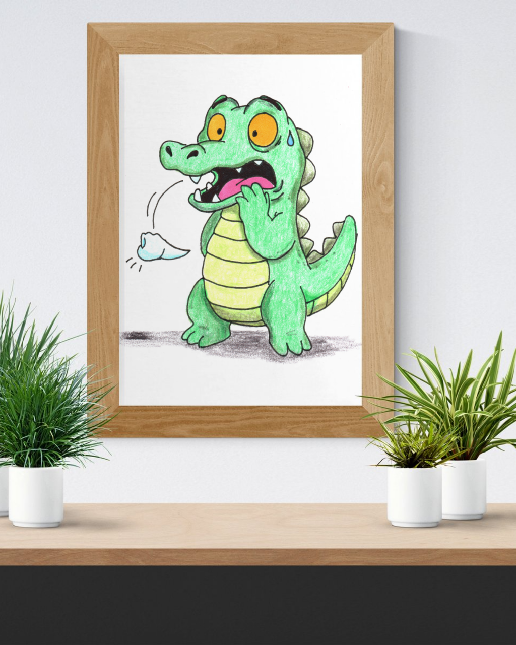 Amy Lost a Tooth Print | Hand Drawn Nursery Wall Art