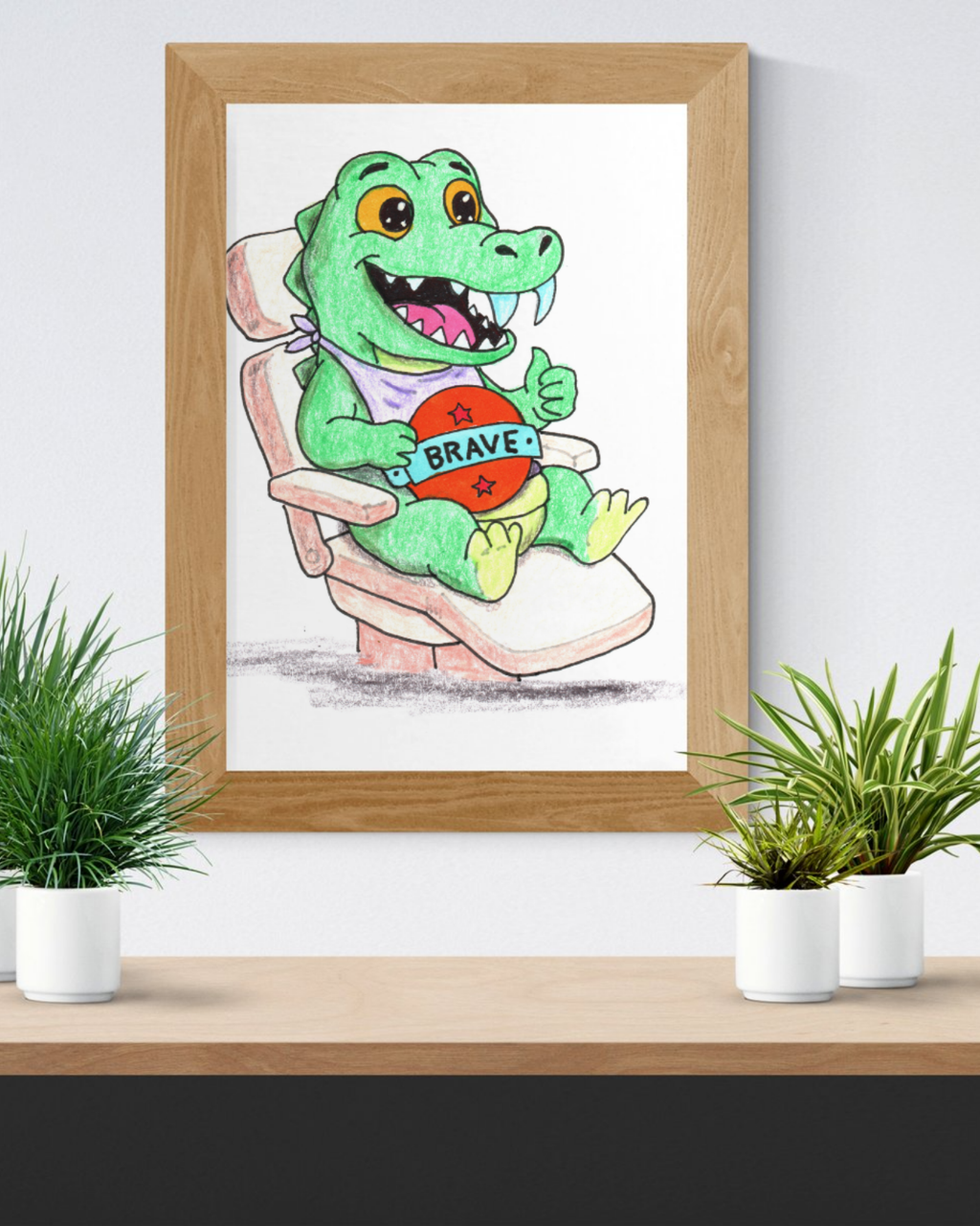 Amy at the Dentist Print | Brave Little Critters Wall Art