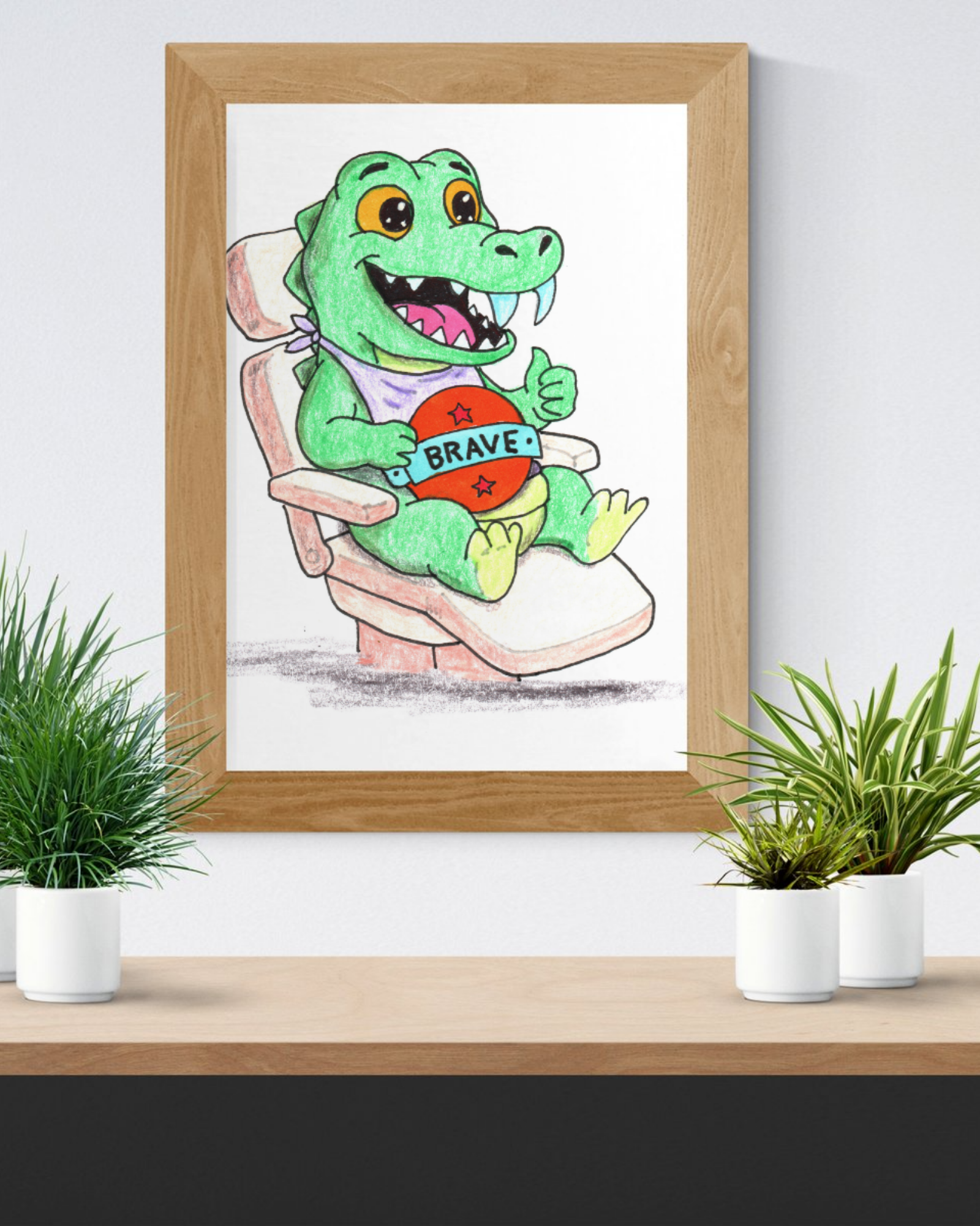 Amy at the Dentist Print | Brave Little Critters Wall Art