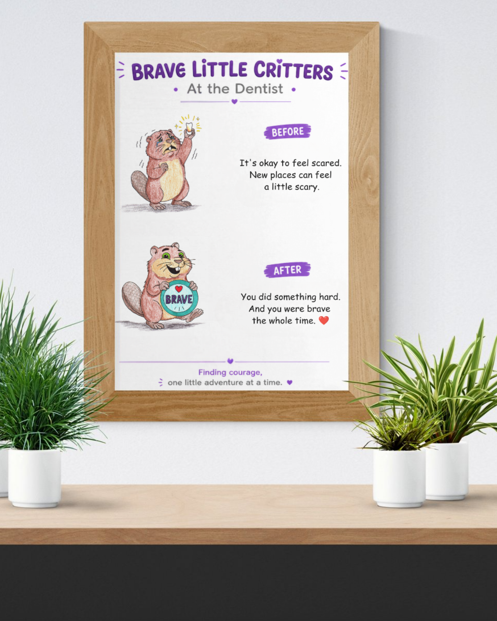 First Dentist Visit Encouragement Poster | Brave Little Critters