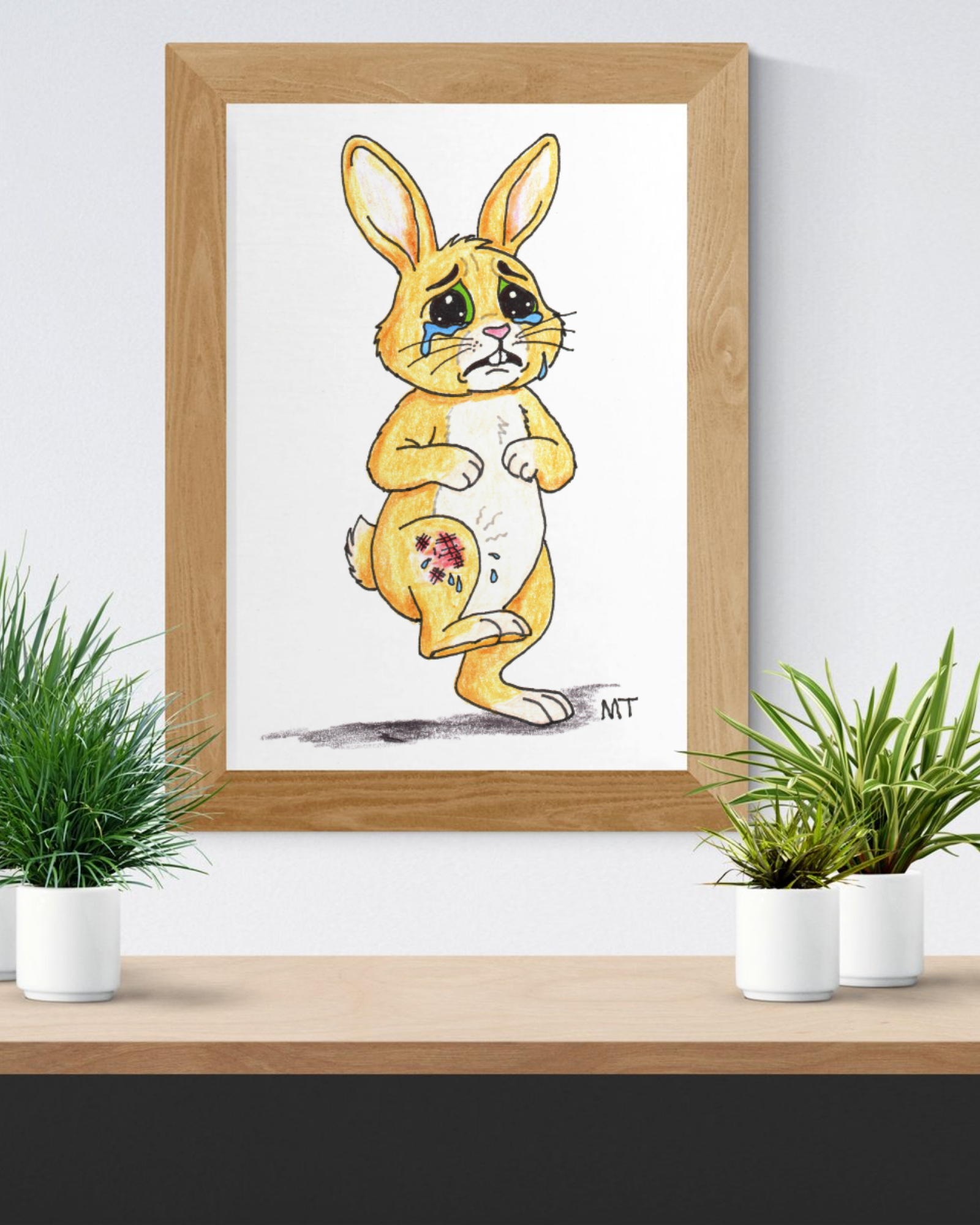 Hurt Knee Rabbit Print | Brave Little Critters