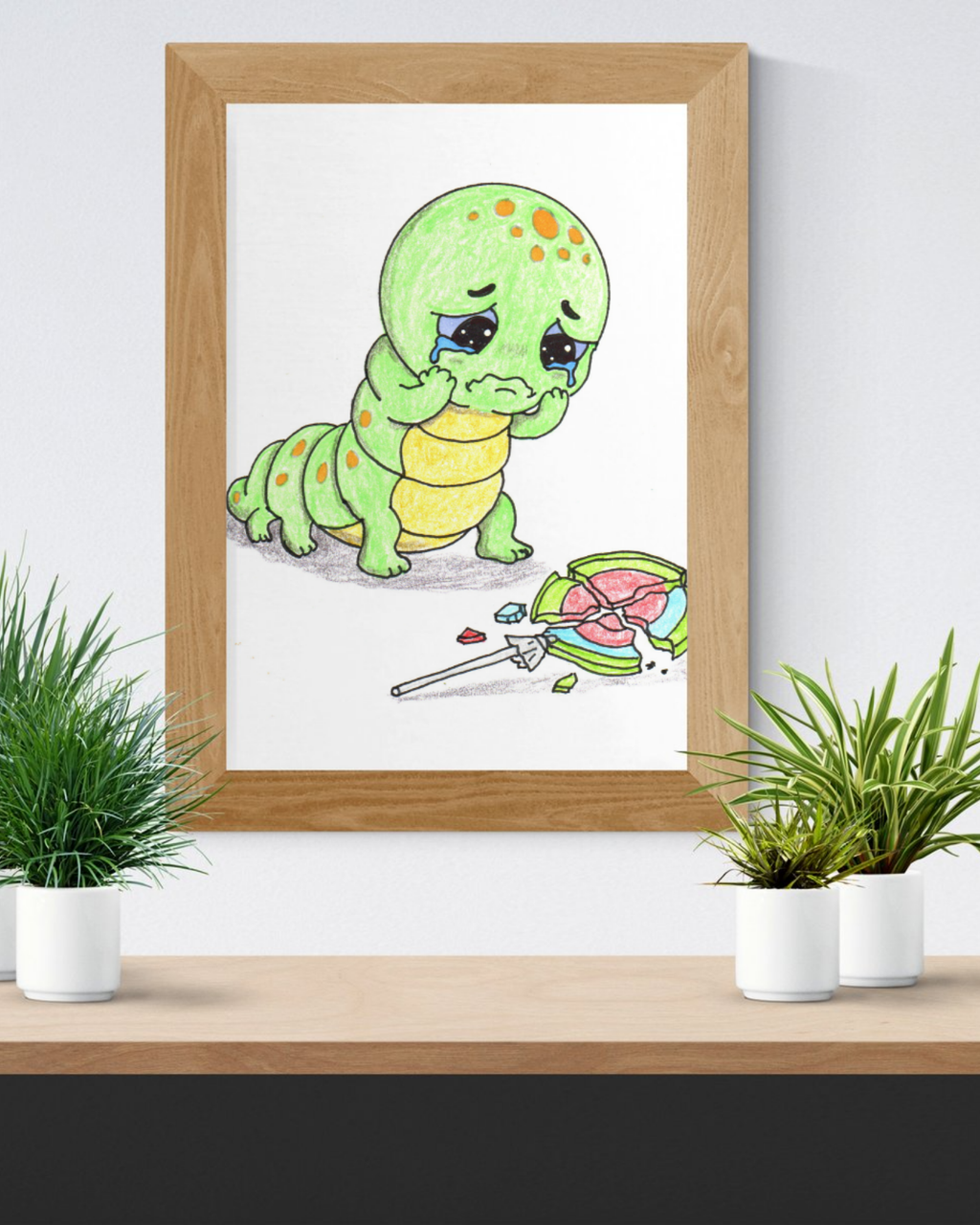 Cute Inchworm Art Print | Lost & Found Critter Wall Art