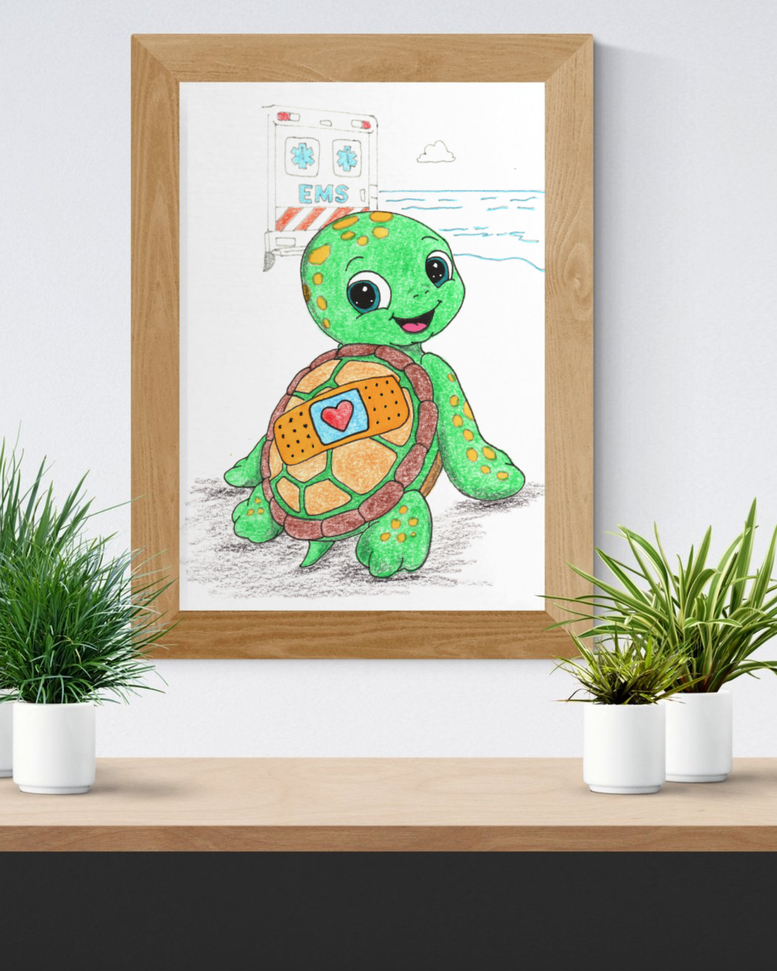 Toby Was Brave | Sea Turtle Wall Art | Brave Little Critters