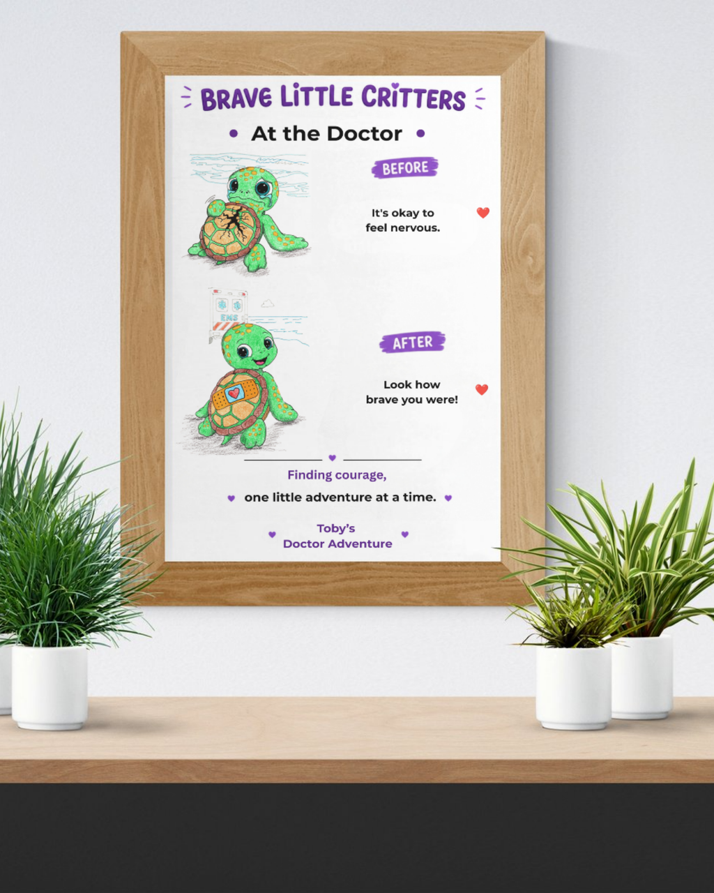 Toby's Doctor Adventure Encouragement Poster | Brave Little Critters