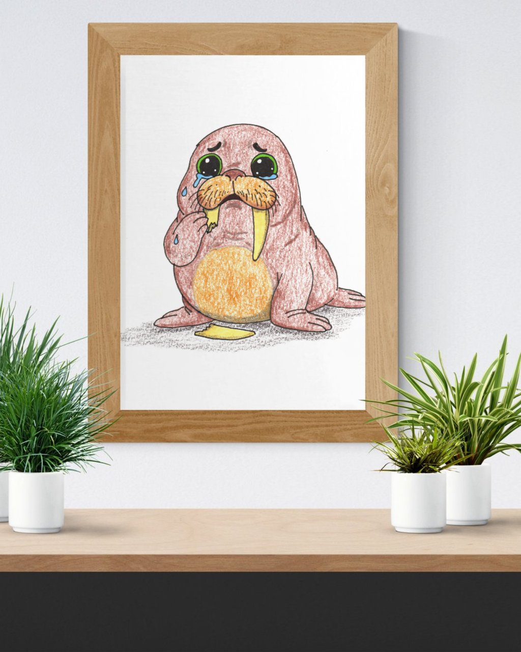 Walrus Broke His Tusk Wall Art Print, First Dentist Visit Decor, Brave Little Critters