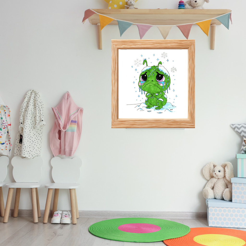 Bob the Snow Bug Wall Art | Sad Cute Bug Print