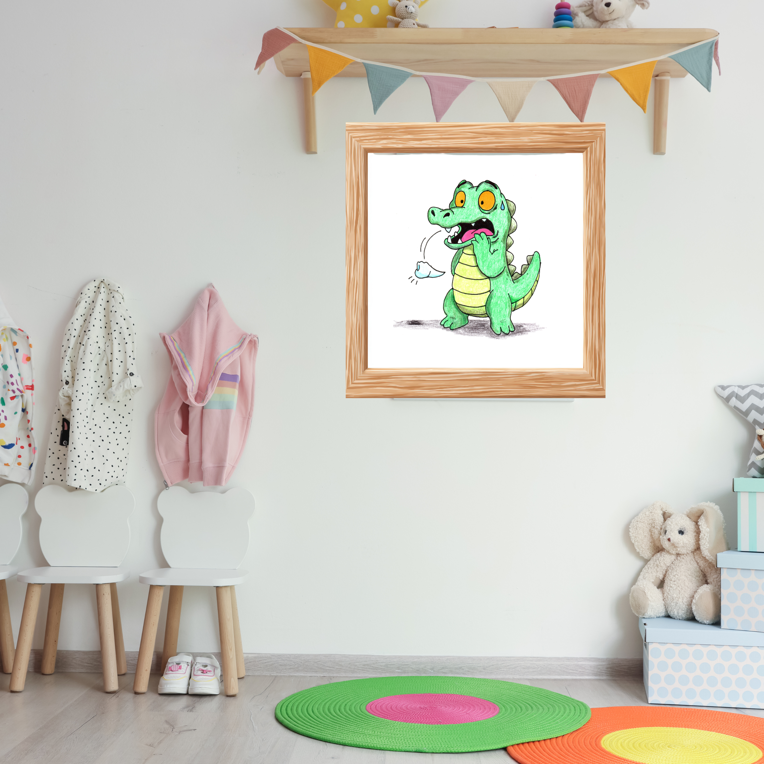 Amy Lost a Tooth Print | Hand Drawn Nursery Wall Art
