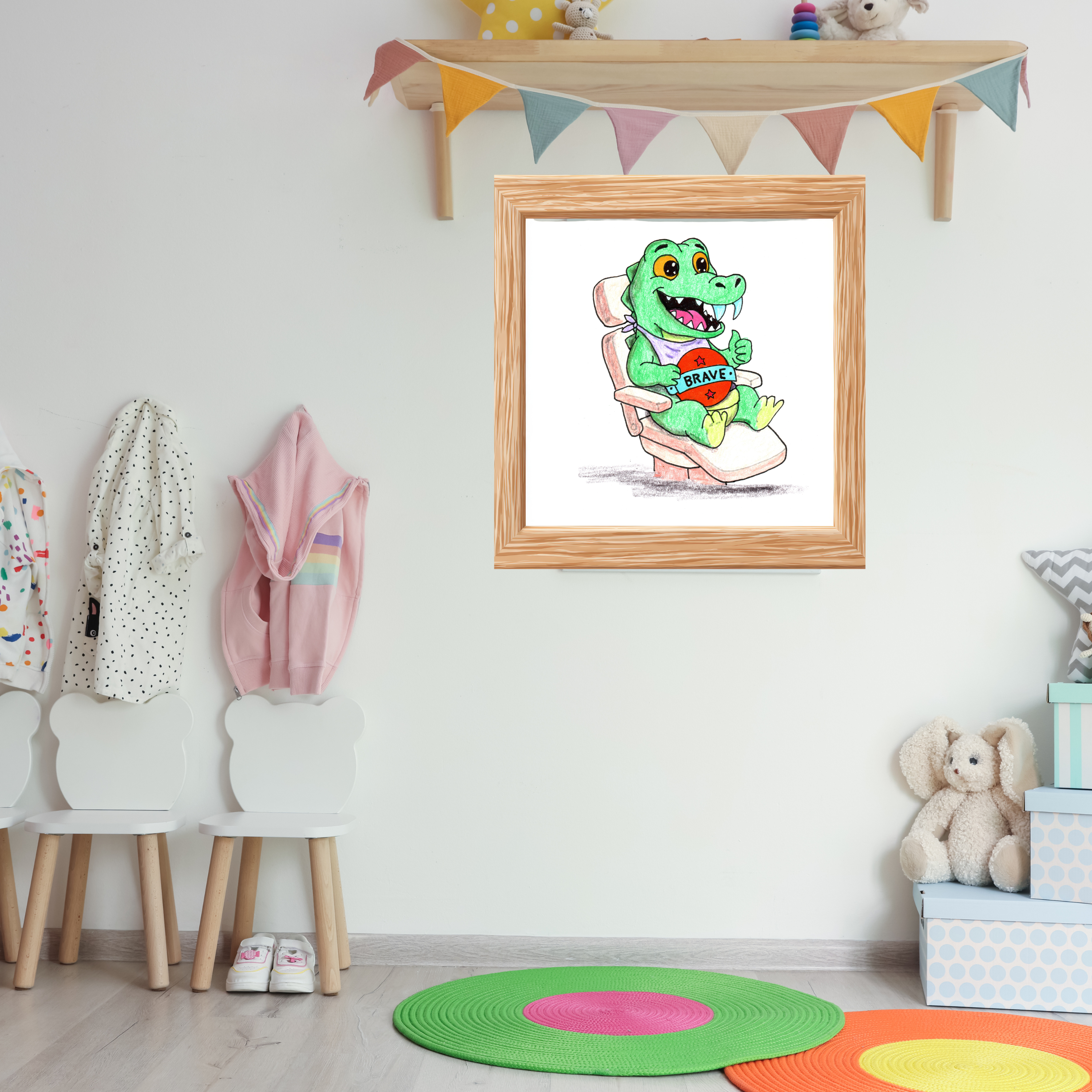 Amy at the Dentist Print | Brave Little Critters Wall Art