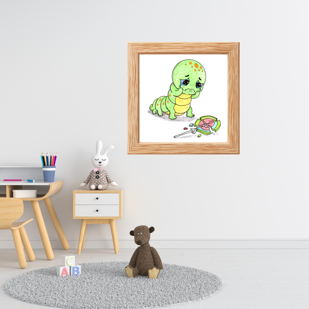 Cute Inchworm Art Print | Lost & Found Critter Wall Art
