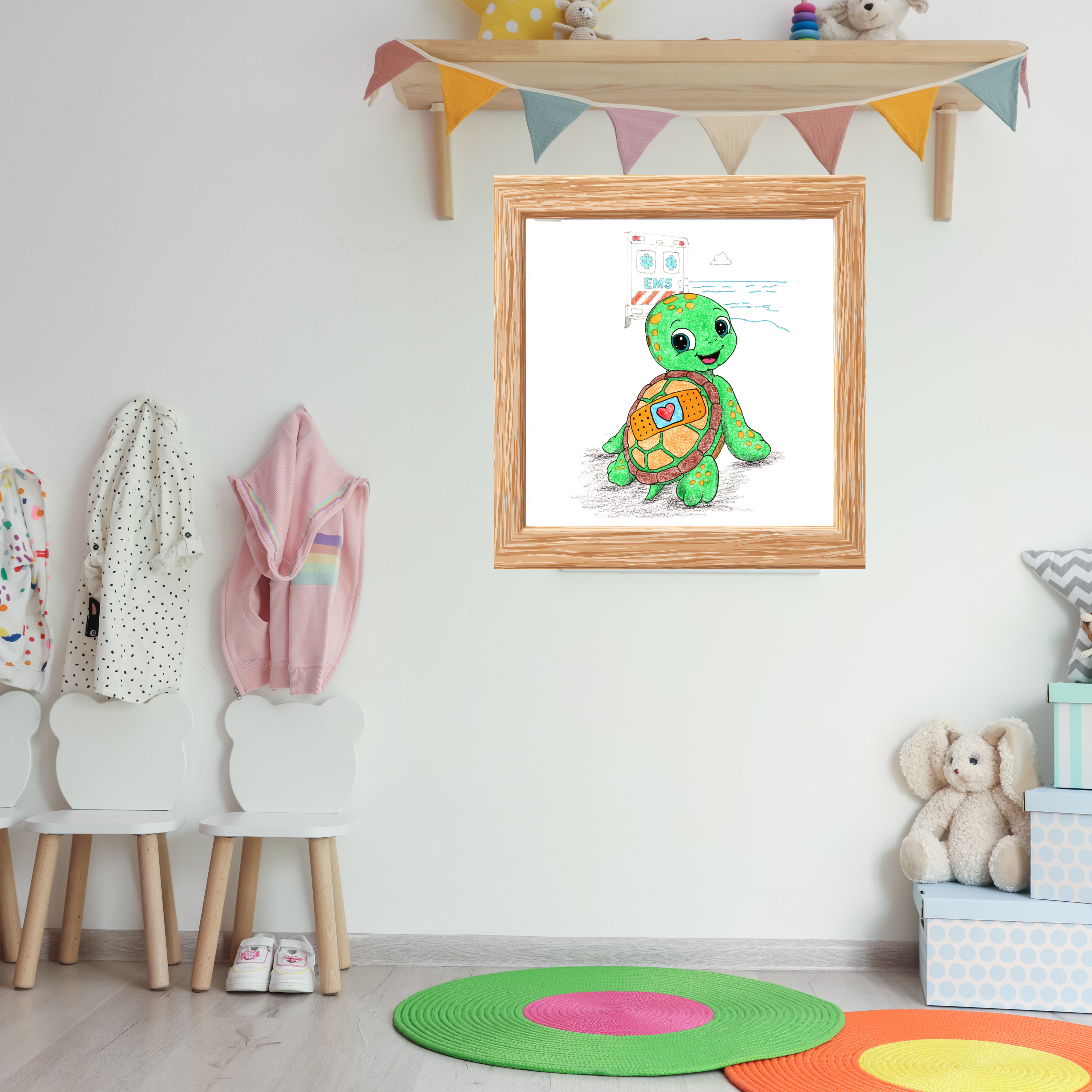 Toby Was Brave | Sea Turtle Wall Art | Brave Little Critters