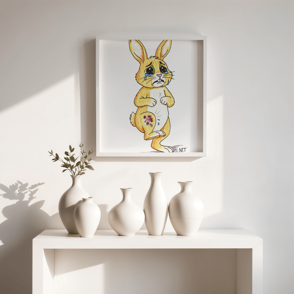 Hurt Knee Rabbit Print | Brave Little Critters