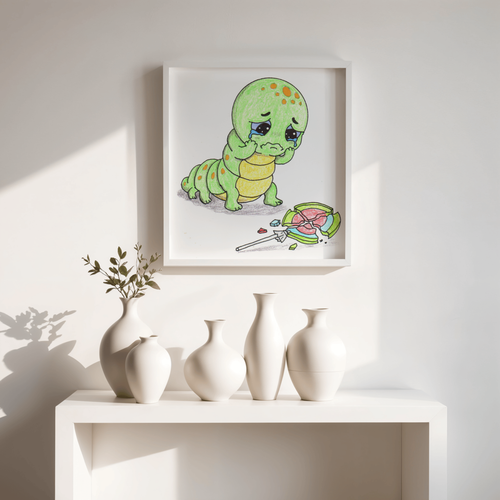 Cute Inchworm Art Print | Lost & Found Critter Wall Art