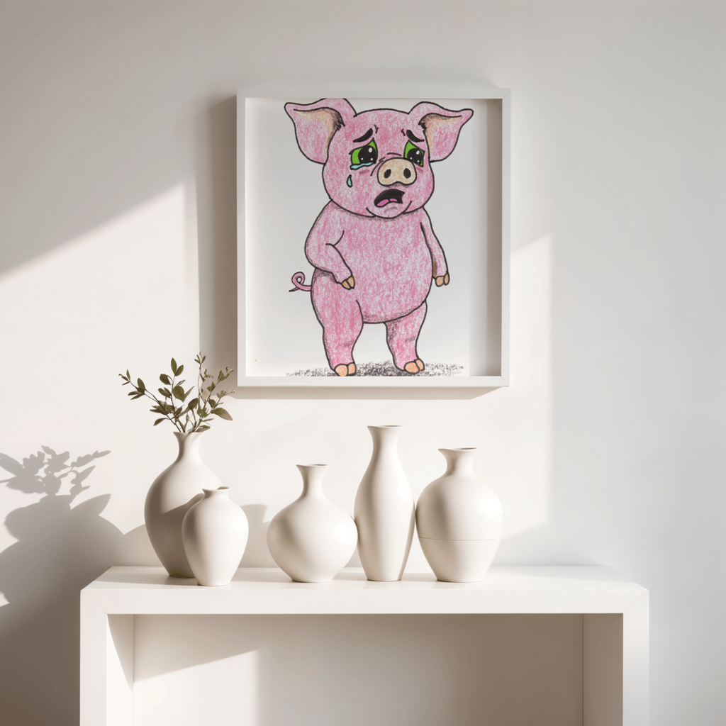 Percy was scared of his doctor's checkup | Brave Little Critters | Printable or Framed Print
