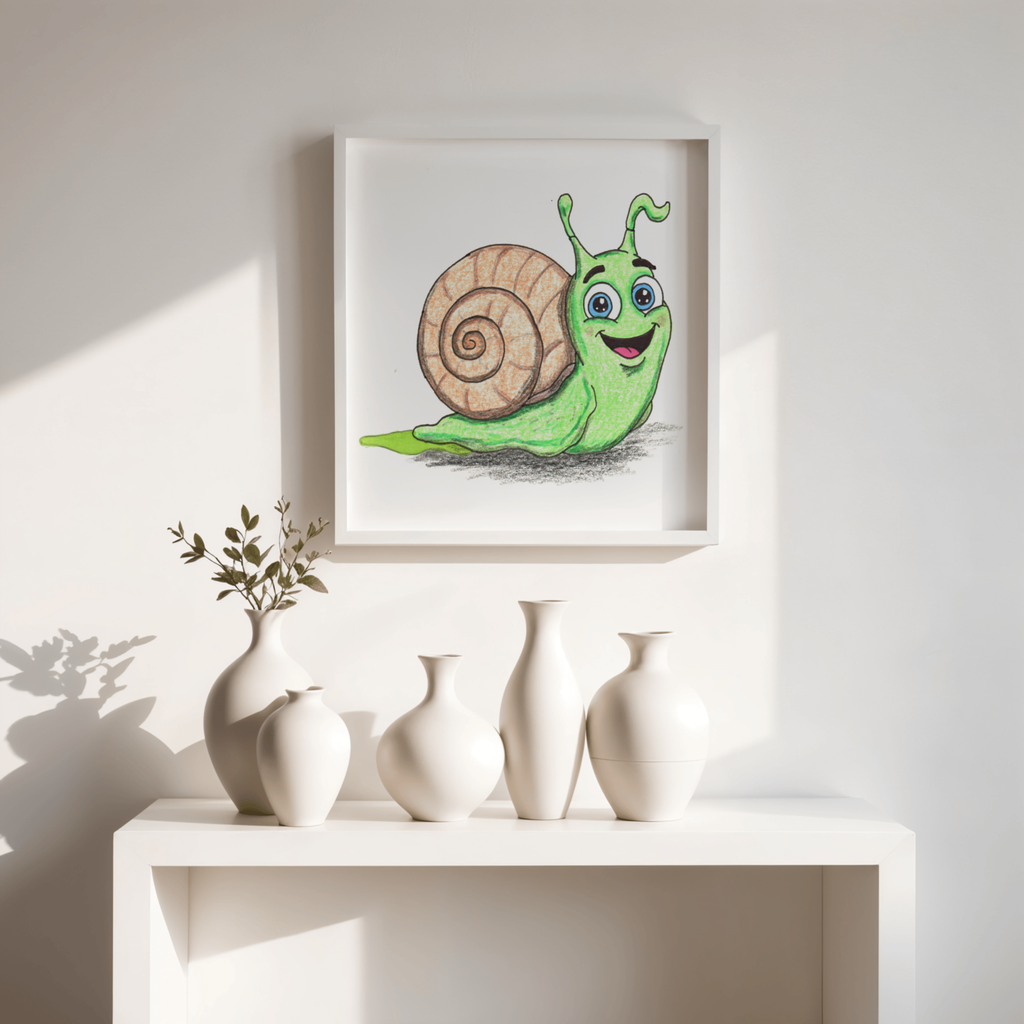 Sammy Found His Shell | Snail Wall Art | Lost and Found Critters